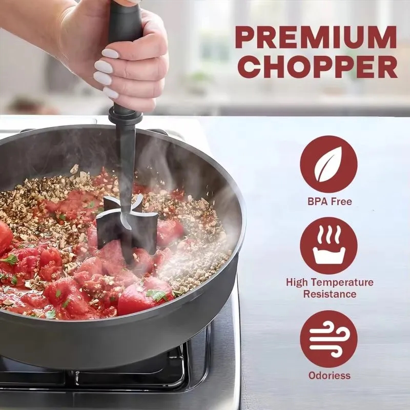 5 Curve Blades Ground Meat Masher 7