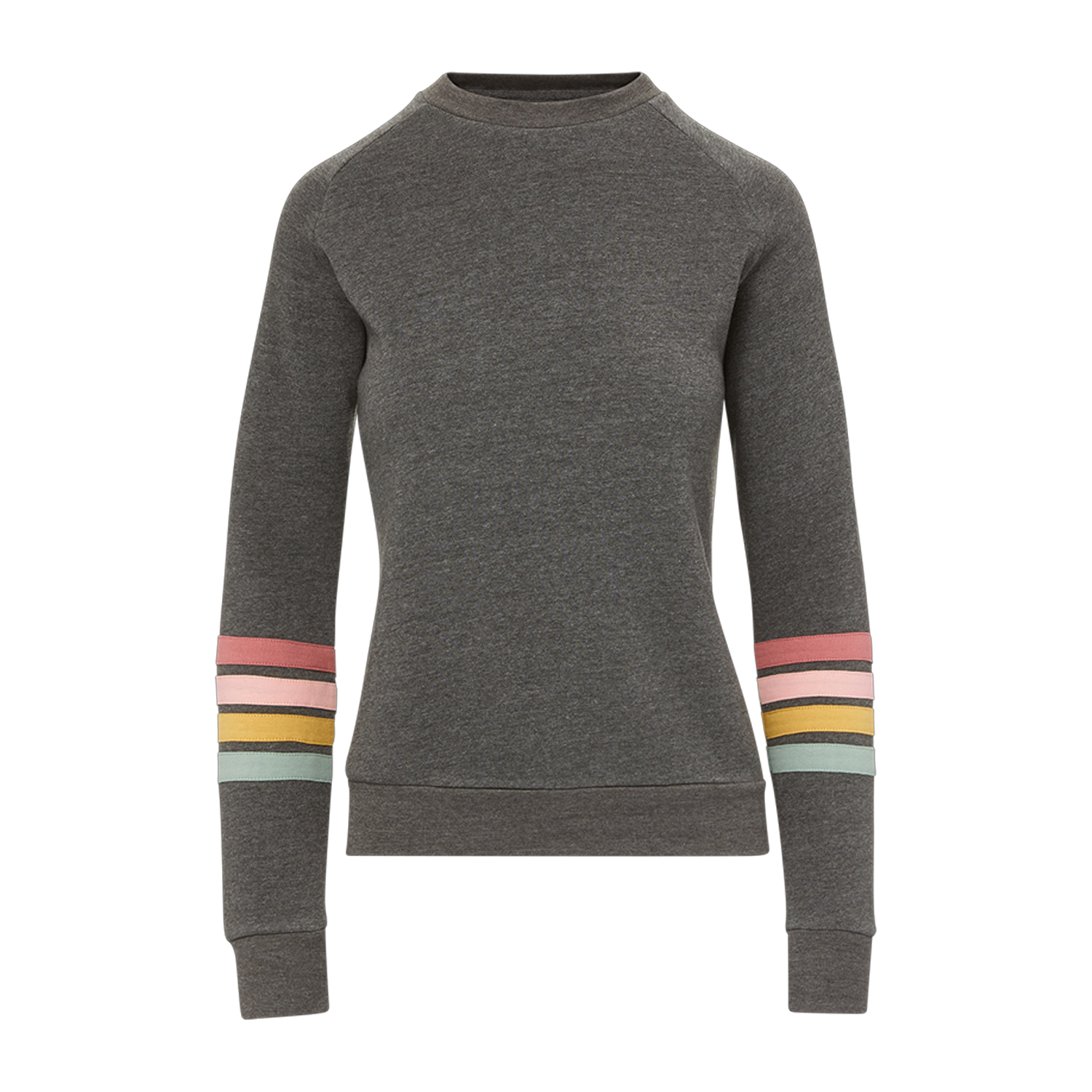 Allana Women's Stripe Long Sleeve Fleece Crewneck 7