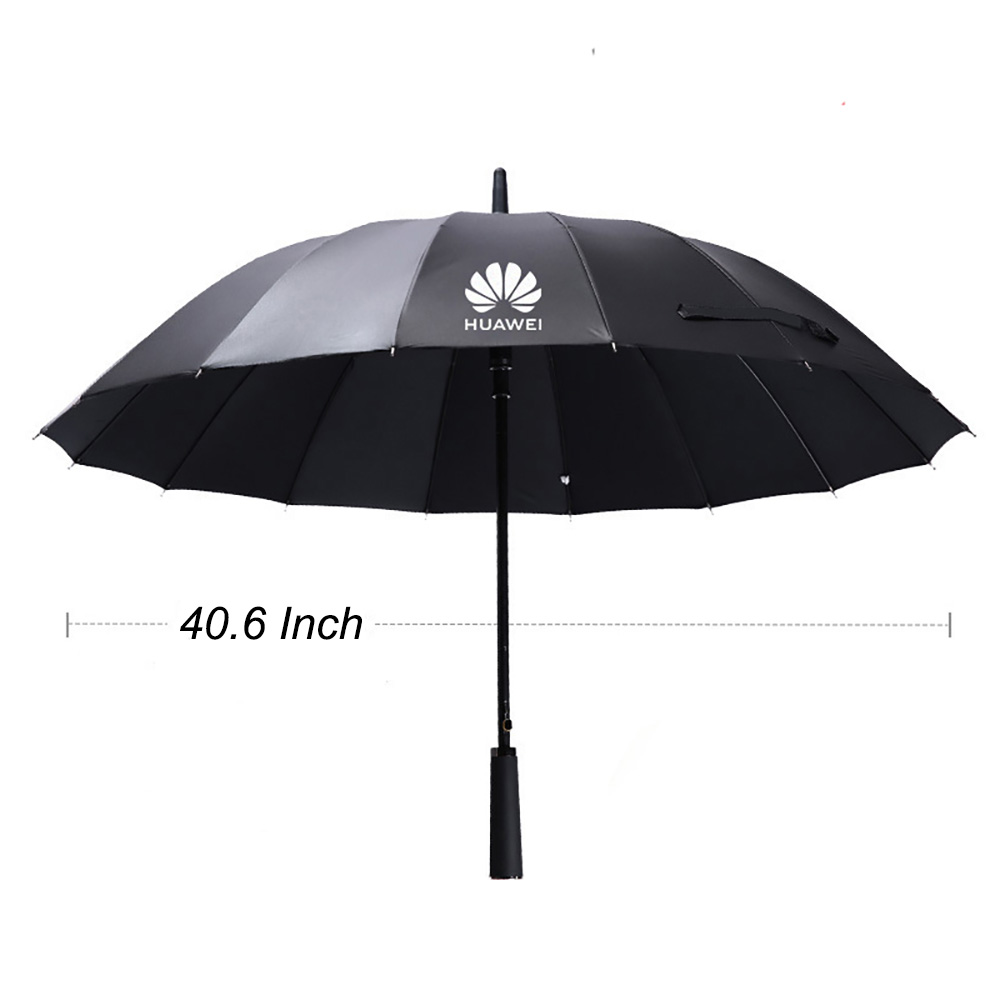 Auto Open Arc Fiber Umbrella with Straight Long Handle 46" 4