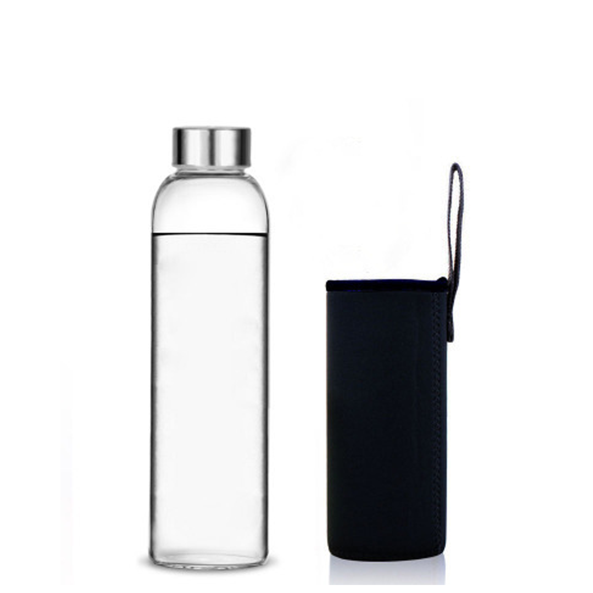 18oz Transparent Glass Water and Juice Bottle 5