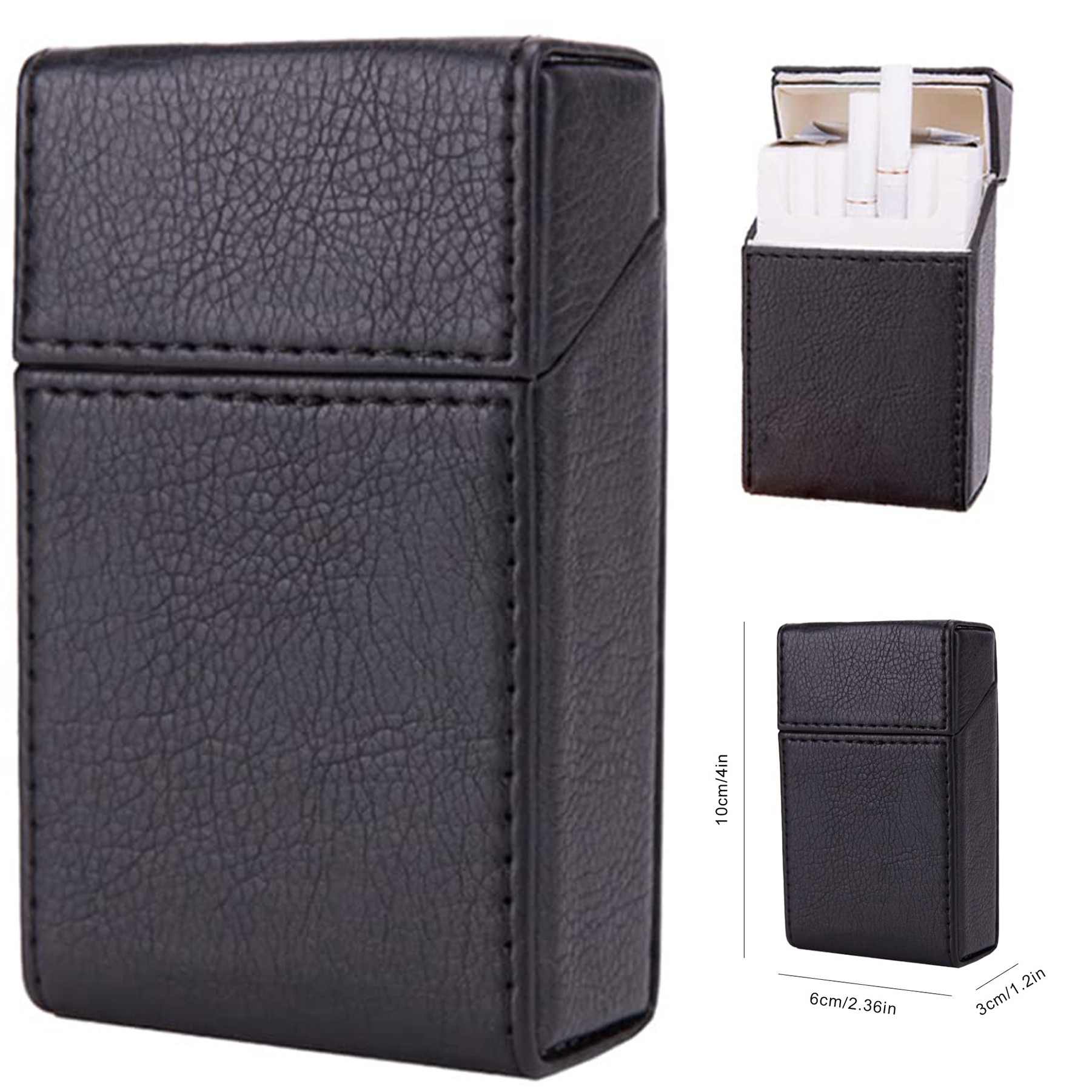 Portable Pu Leather Cigarette Storage Box 2