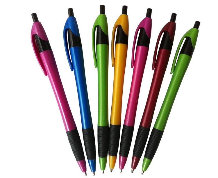 SM00083 - Click Action Ballpoint Pen With Black Soft Grip