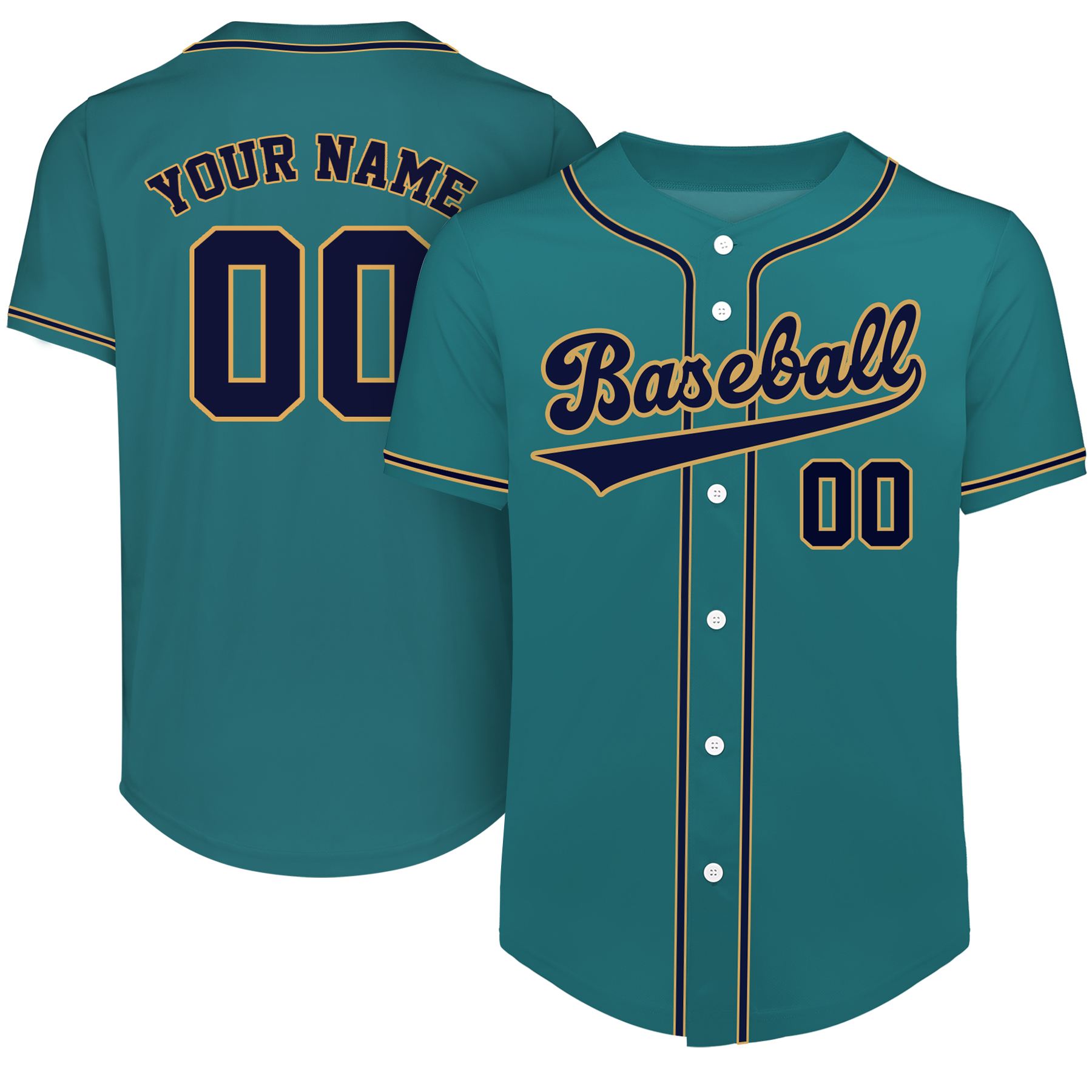 Custom Full-Button Baseball Jersey (Full Color Dye Sublimated) 27