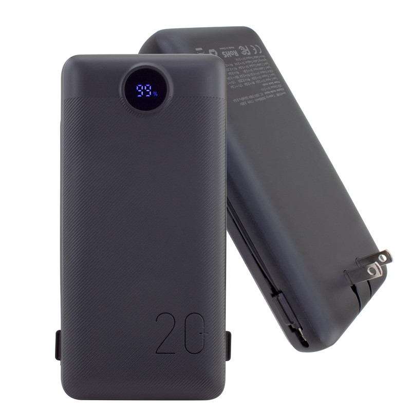 Charge All 20K Power Bank with Integrated Charging Cables and AC Plug 5