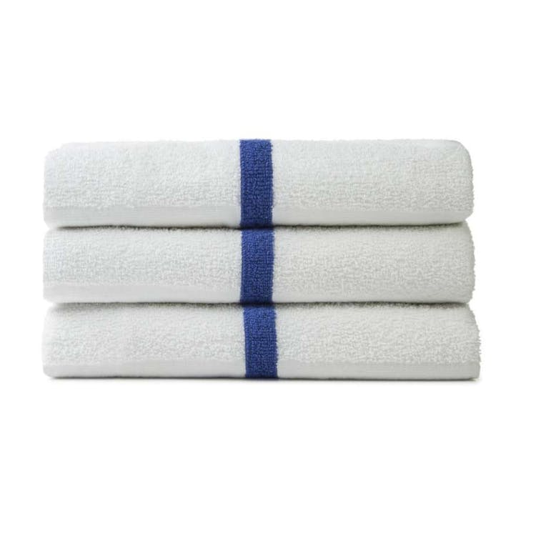 Golden Camelot Blue Stripe Bath Towels - 24x48 1