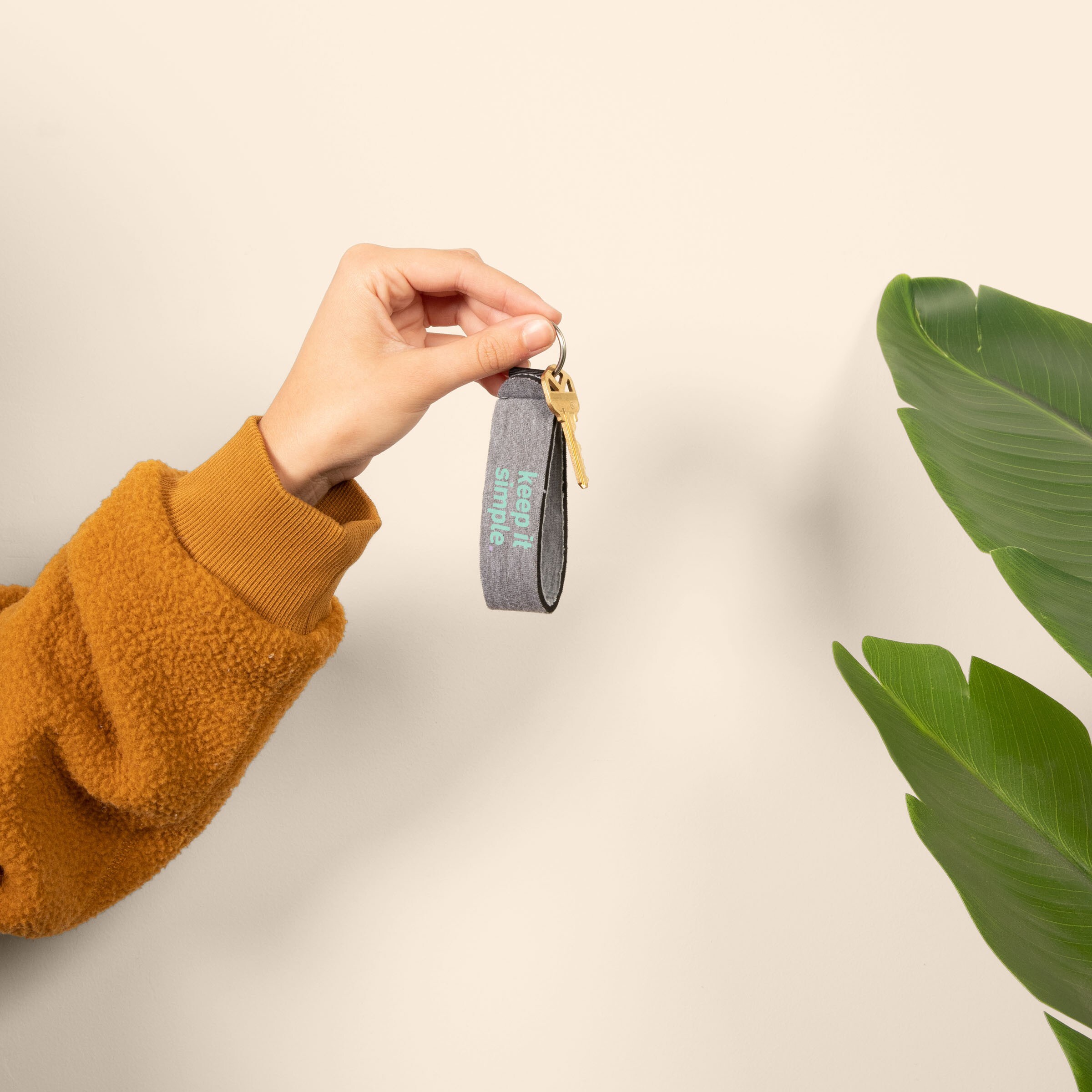 HEATHERED JERSEY KNIT NEOPRENE - WRIST STRAP KEY HOLDER