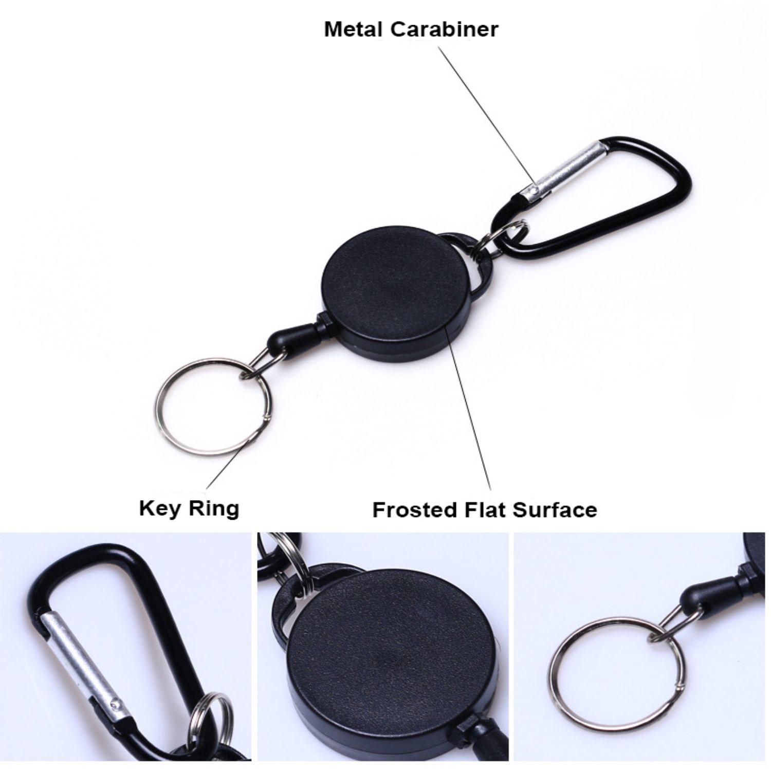 Outdoor Carabiner Badge Reel w/ Keyring 4