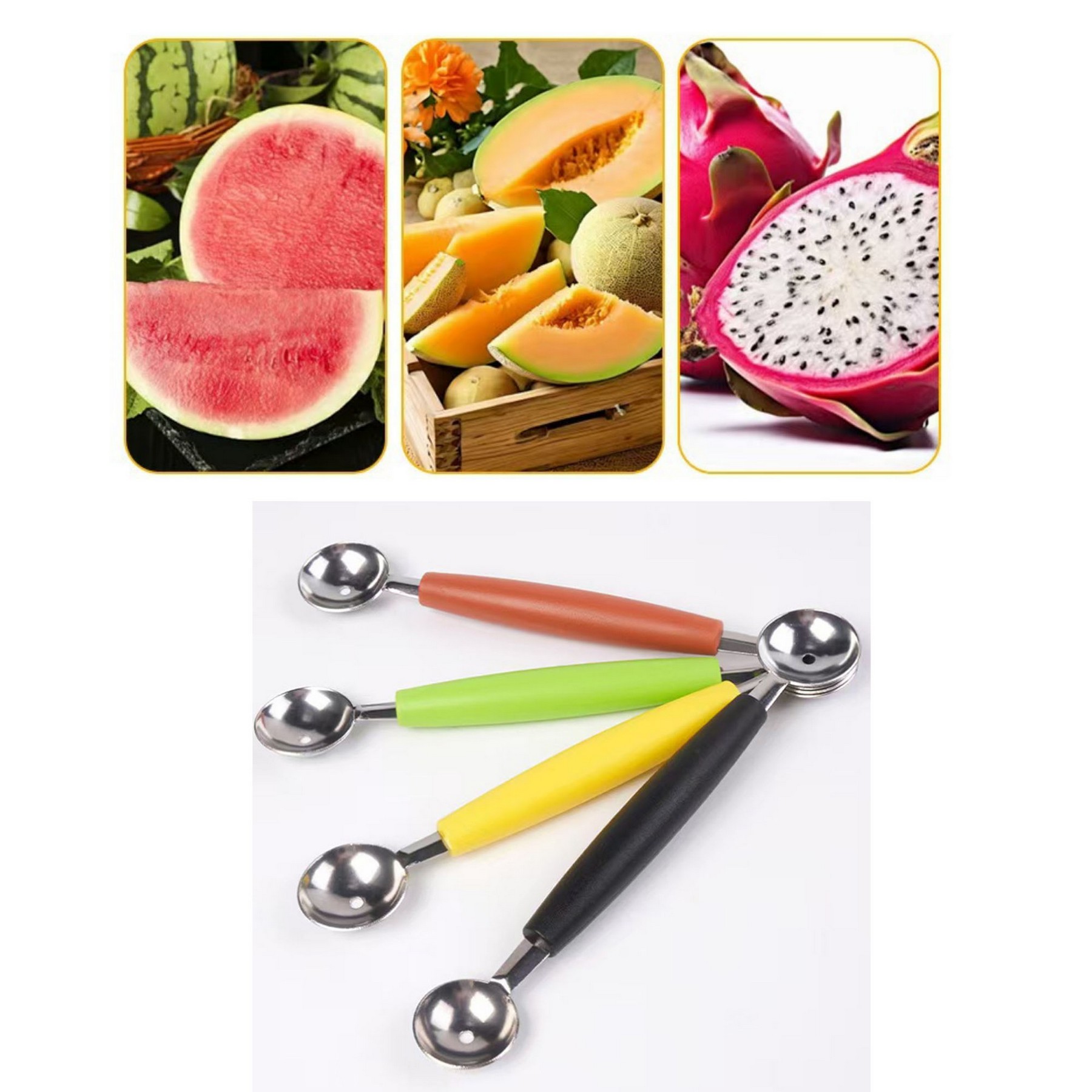 Double-Sided Fruit Melon Baller Spoon 3