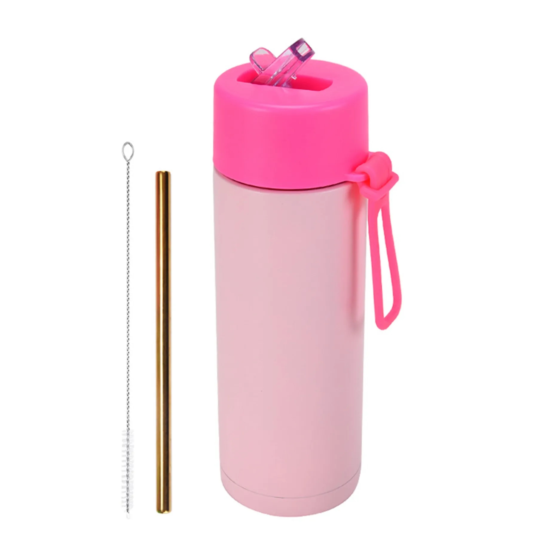22 Oz. Stainless Steel Straw Cup with Silicone Strap 22
