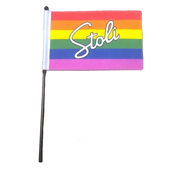 Hand Held Stick Flag, 2 sided stiff flag 1