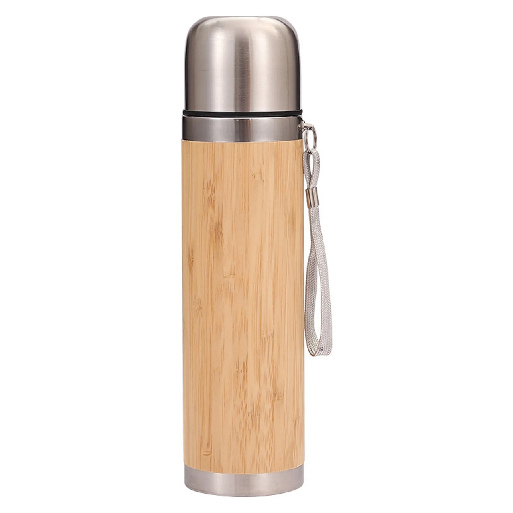 15 Oz. Bamboo Shell 304 Stainless Steel Bottle with Cup 3