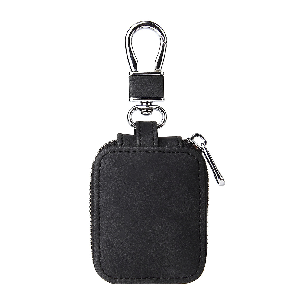 PU Leather Earphones Case with Mesh Pocket & Keychain 8