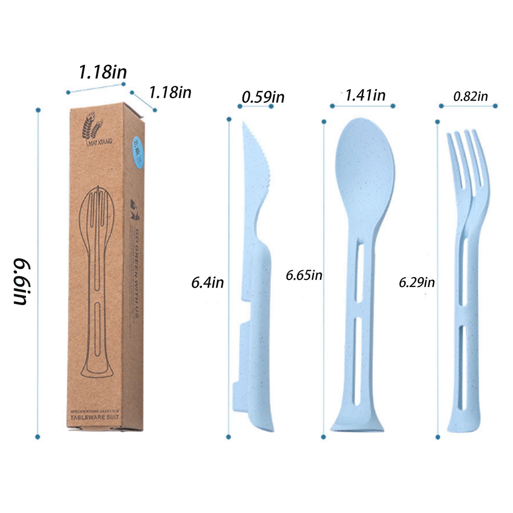 Wheat Straw 3-In-1 Cutlery 3