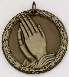 Praying Hands XR200 Series Medal, 2" 2