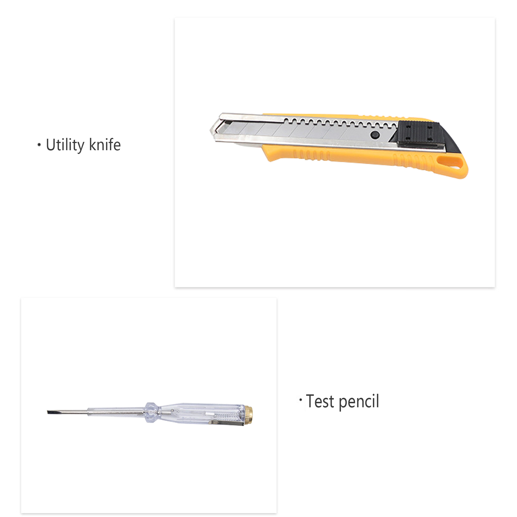 HandyPro 25pc Household Toolbox Set with Hammer, Screwdrivers, and Pliers 2