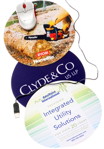 8 in Diameter x 1/8" Round Mouse Pad - Full Color Imprint 2