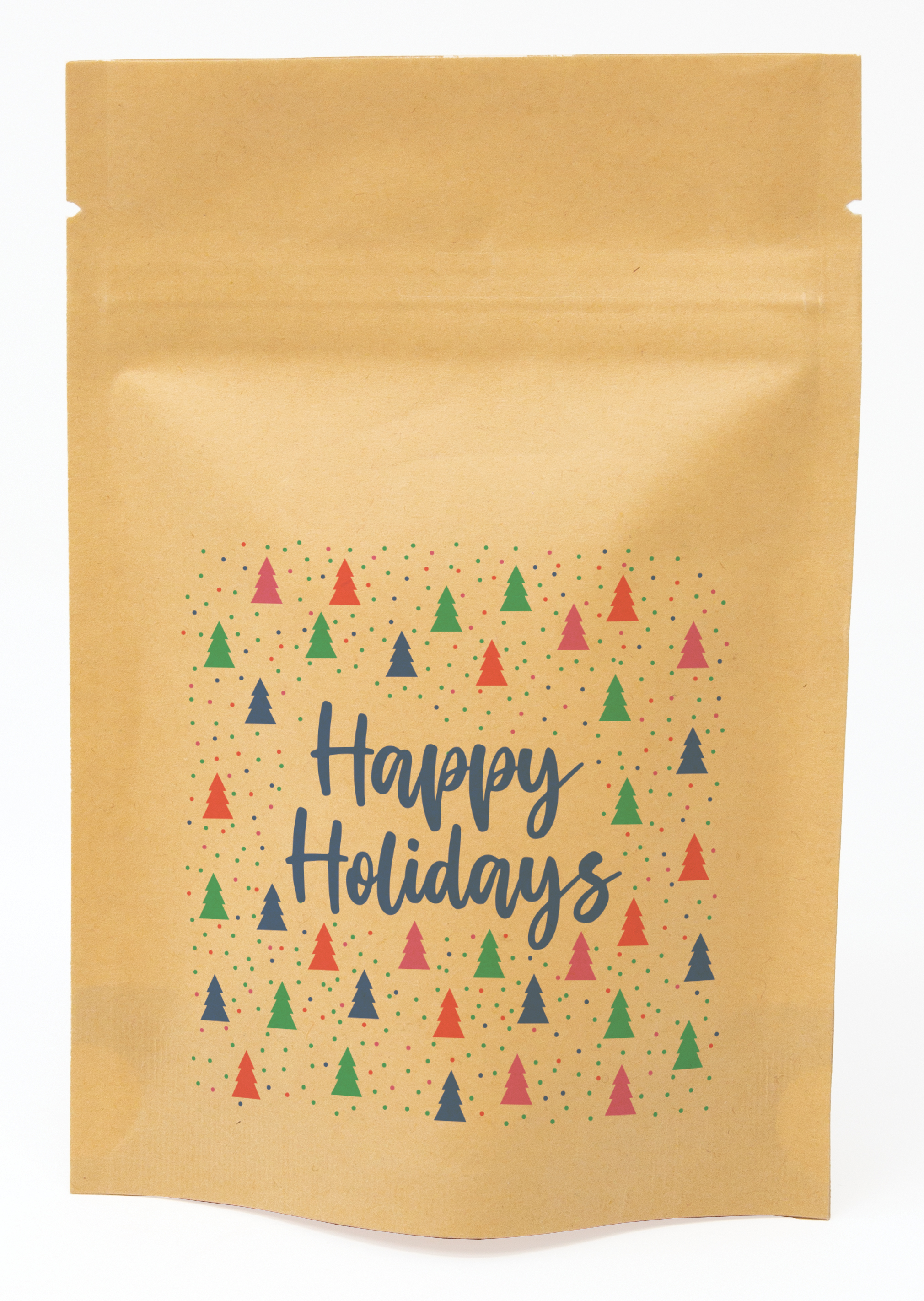 Bold Christmas Trees Predesigned Kraft Barrier Pouch (4"W x 6"H x 2"D)