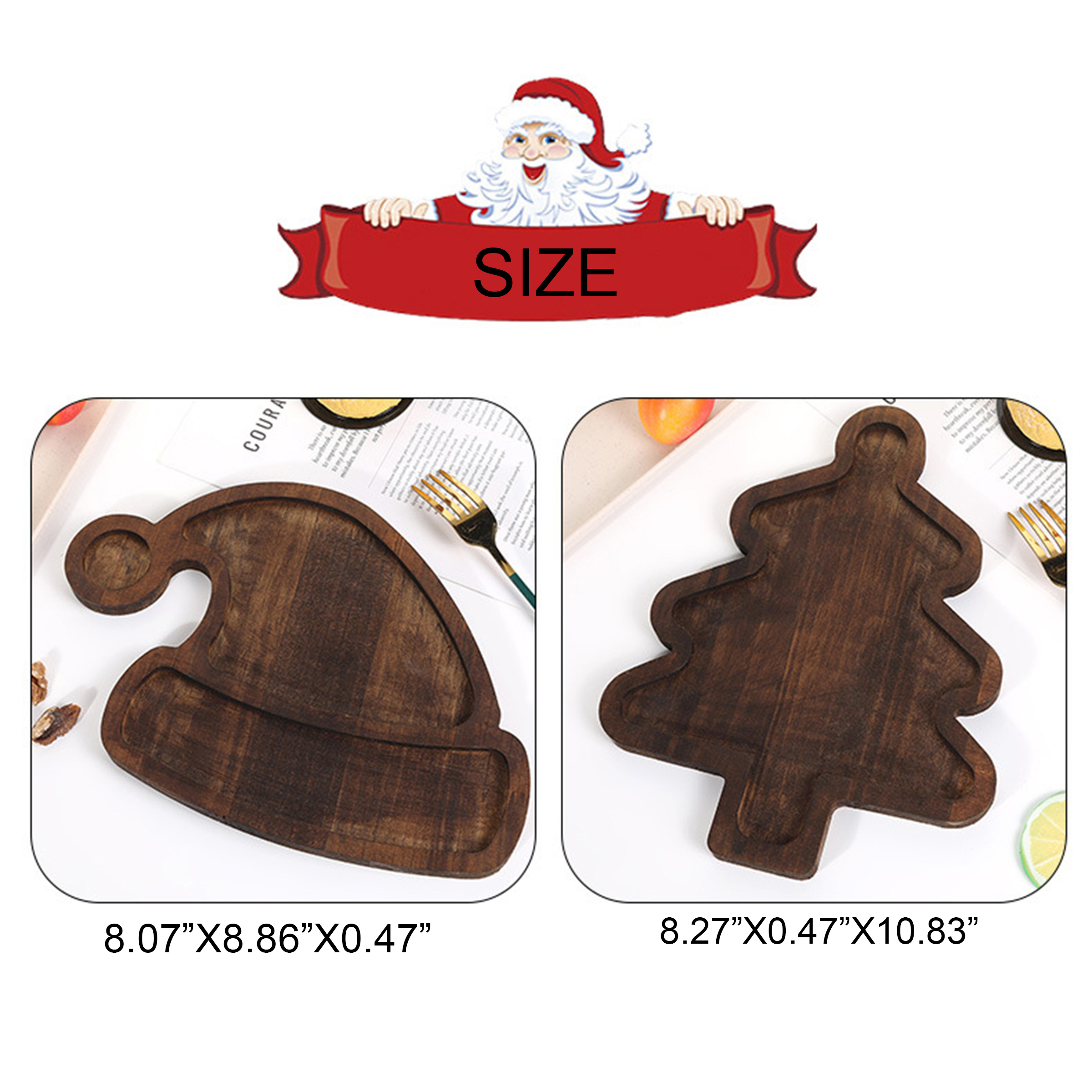 Christmas Wooden Tray with Assorted Snacks and Desserts 2