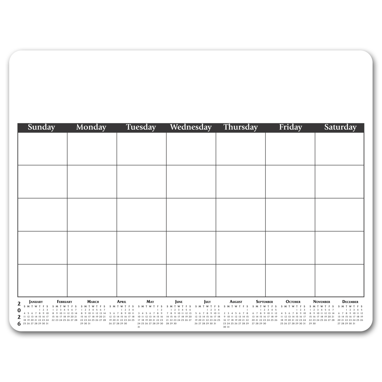 Memo Board Calendar w/ Rem Adh 2