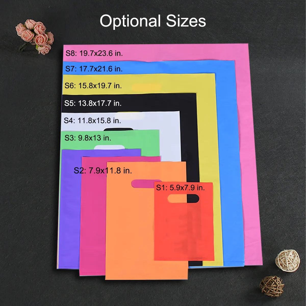 Die Cut Handle Plastic Shopping Bags 4