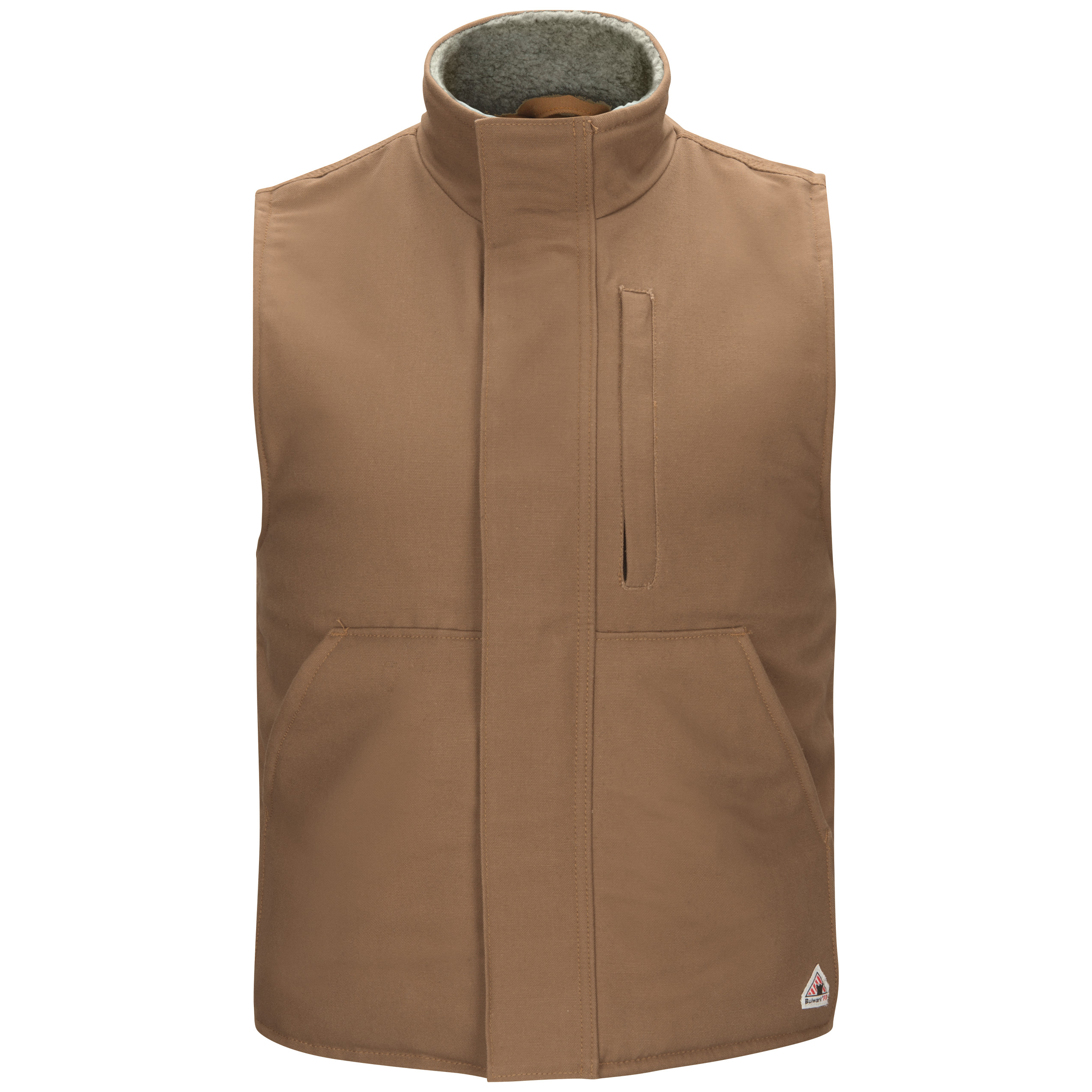 Bulwark® Men's Sherpa Lined Brown Duck Vest 2