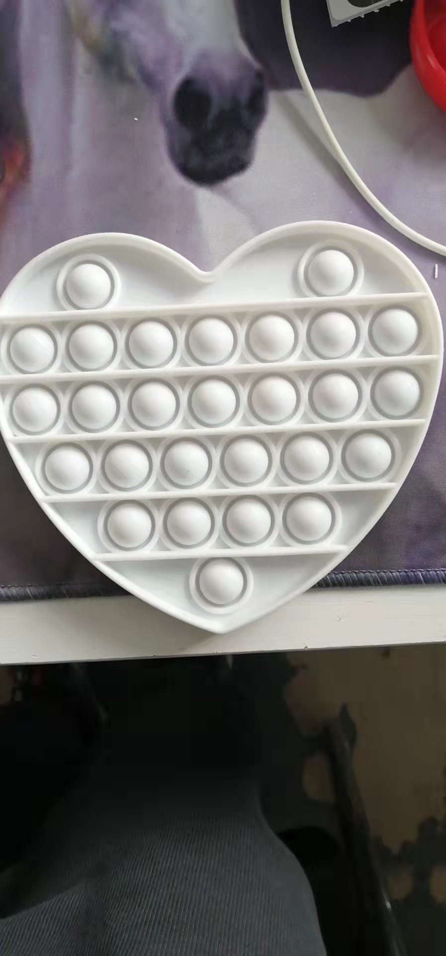 Heart Shape Pure Color Push Pop 14