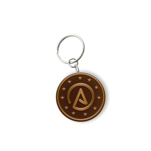 Customized Solid Iron Keychain with Antique Brass Plating 1
