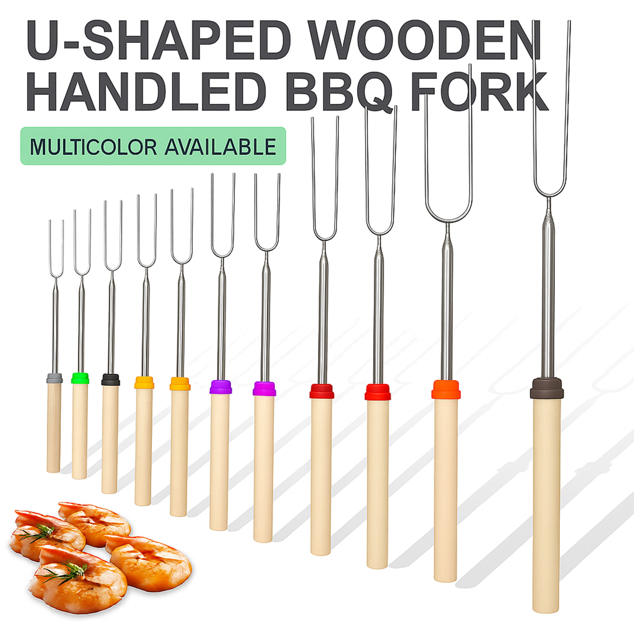 Telescopic Barbecue Roasting Fork 2