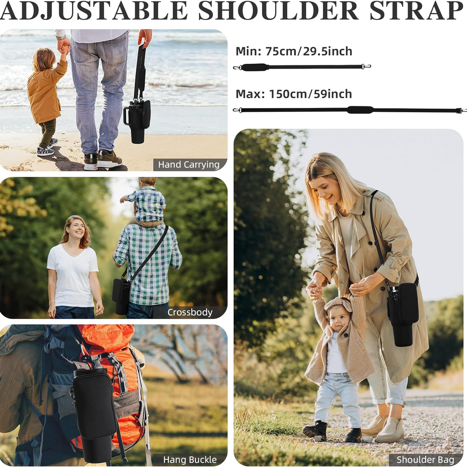 40oz Water Bottle Carrier Bag W/ Phone Pouch 4