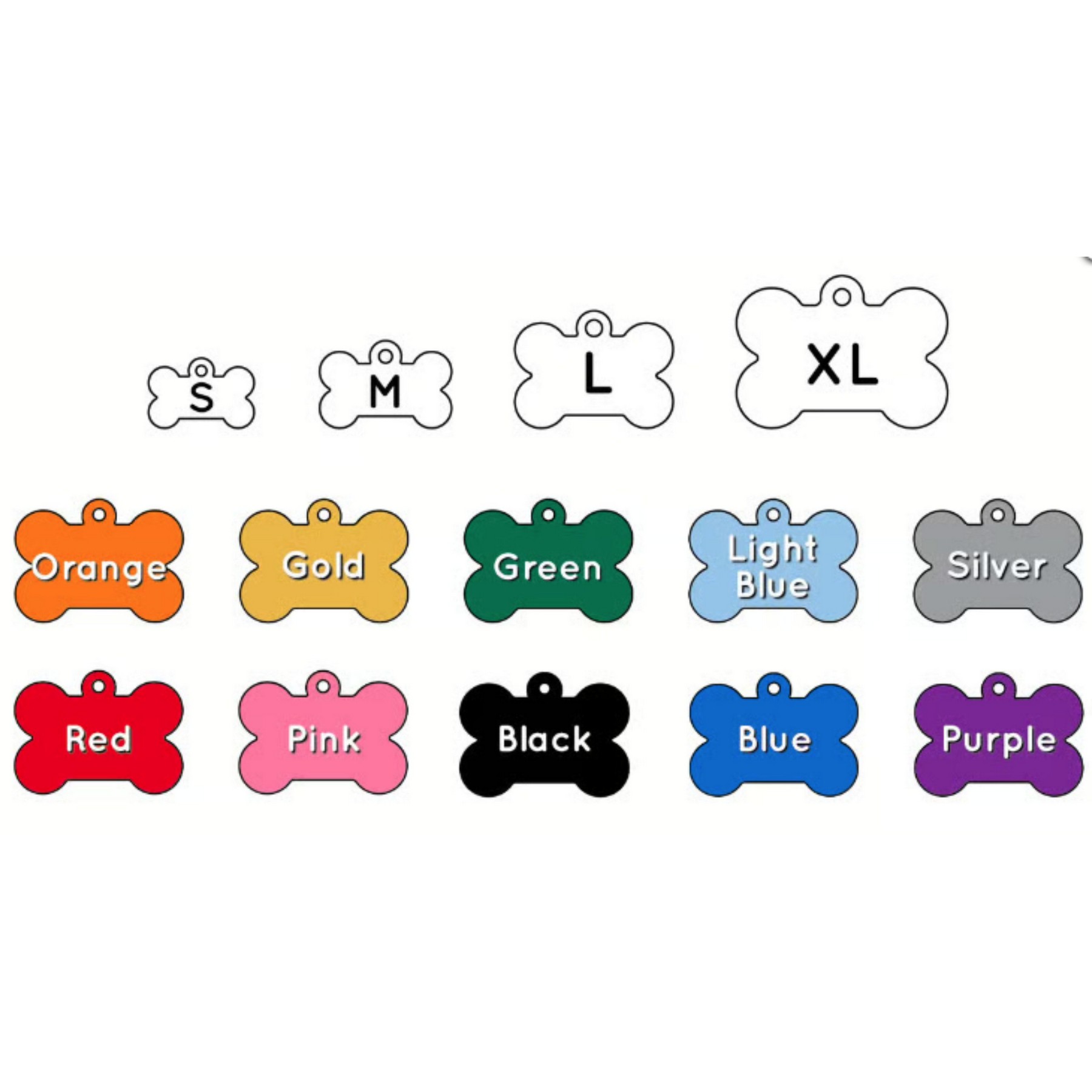 Bones Pet Aluminum Tag - 100% MADE IN THE USA