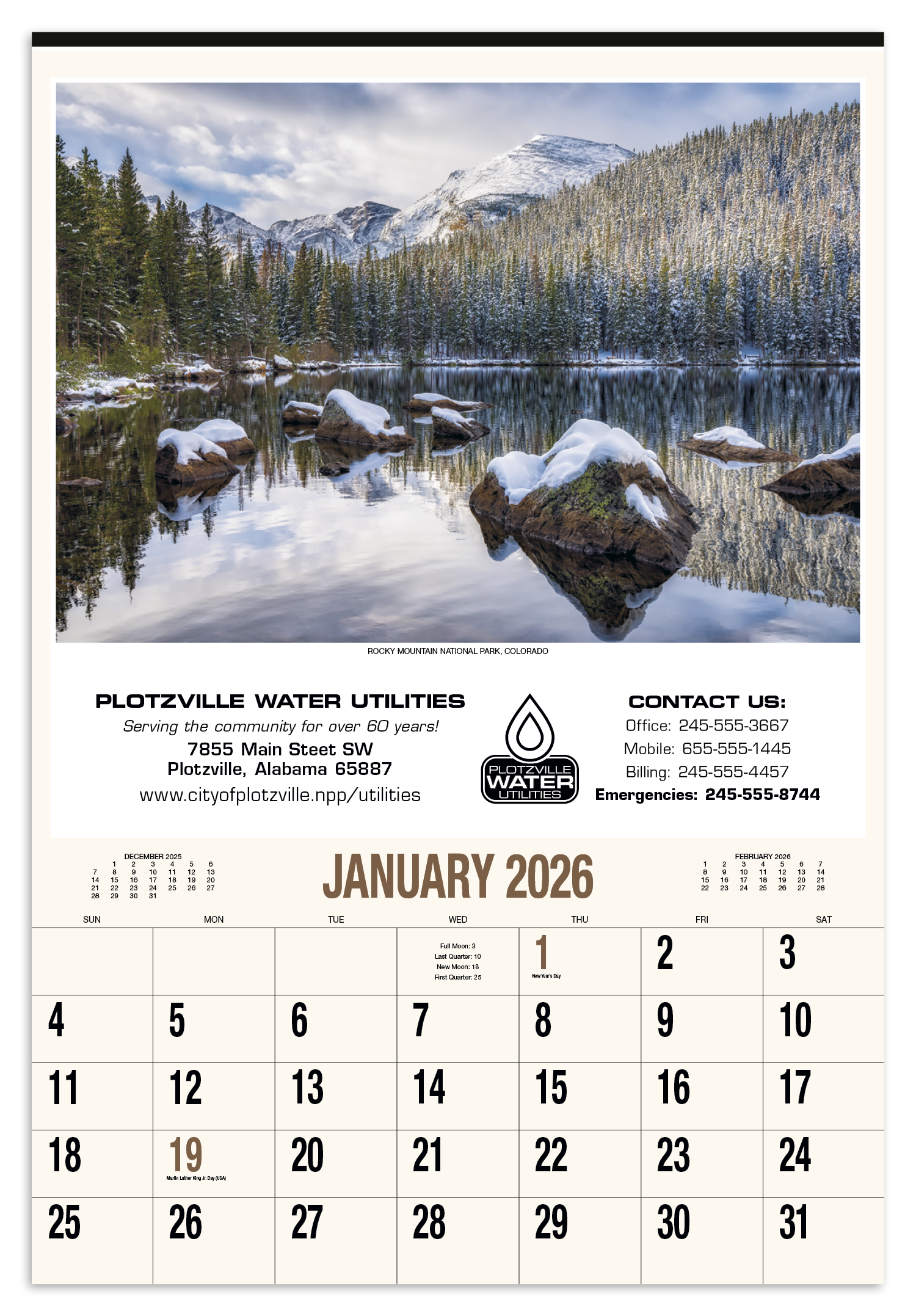 HotLine® Products Scenic America® Executive-White Ad Calendar 28