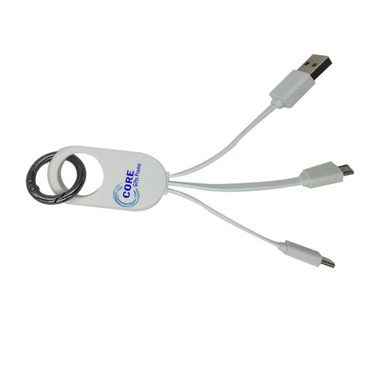 3-in-1 Charging Cable with Carabiner Clip 3