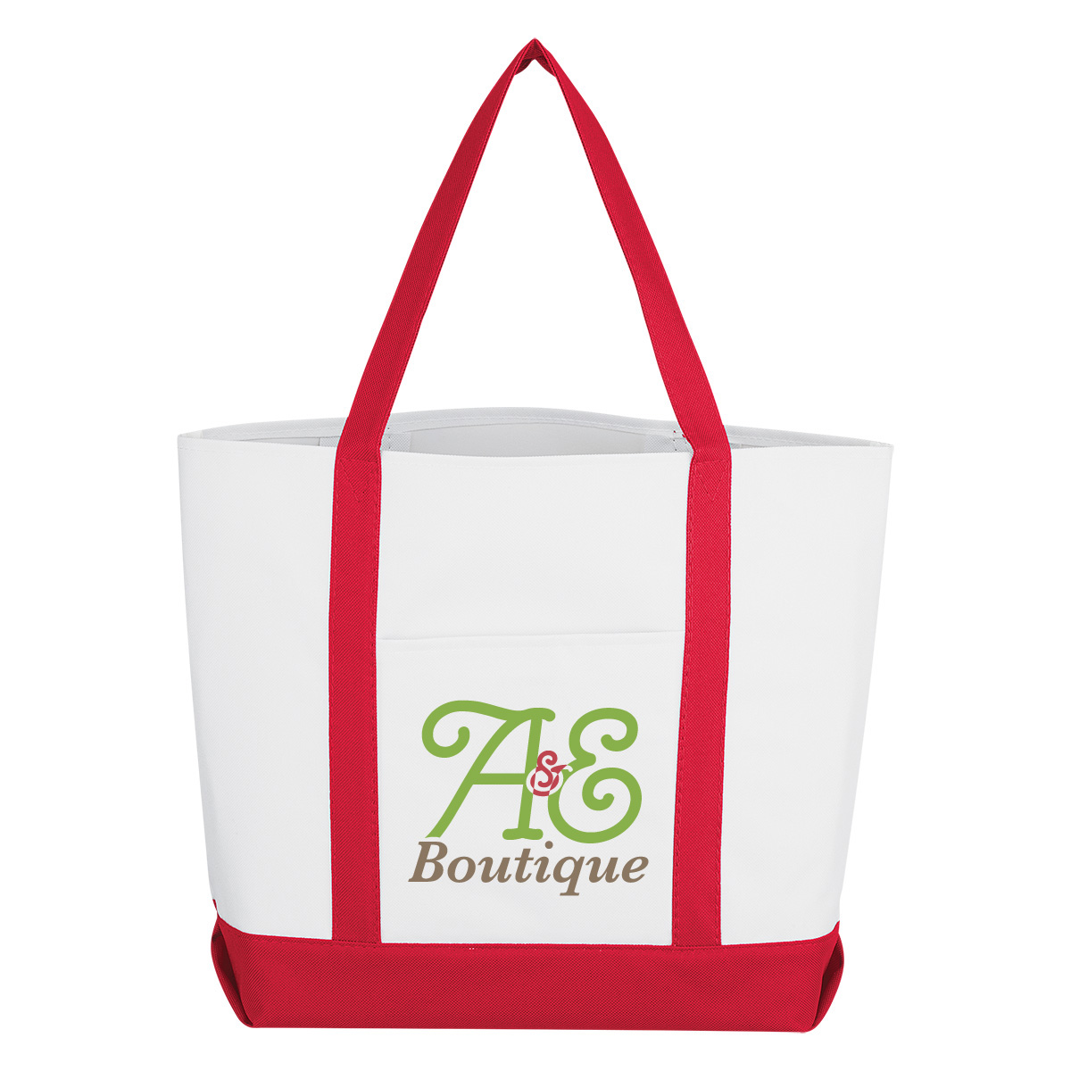 Pocket Shopper Tote Bag, custom tote bag with logo imprint 4