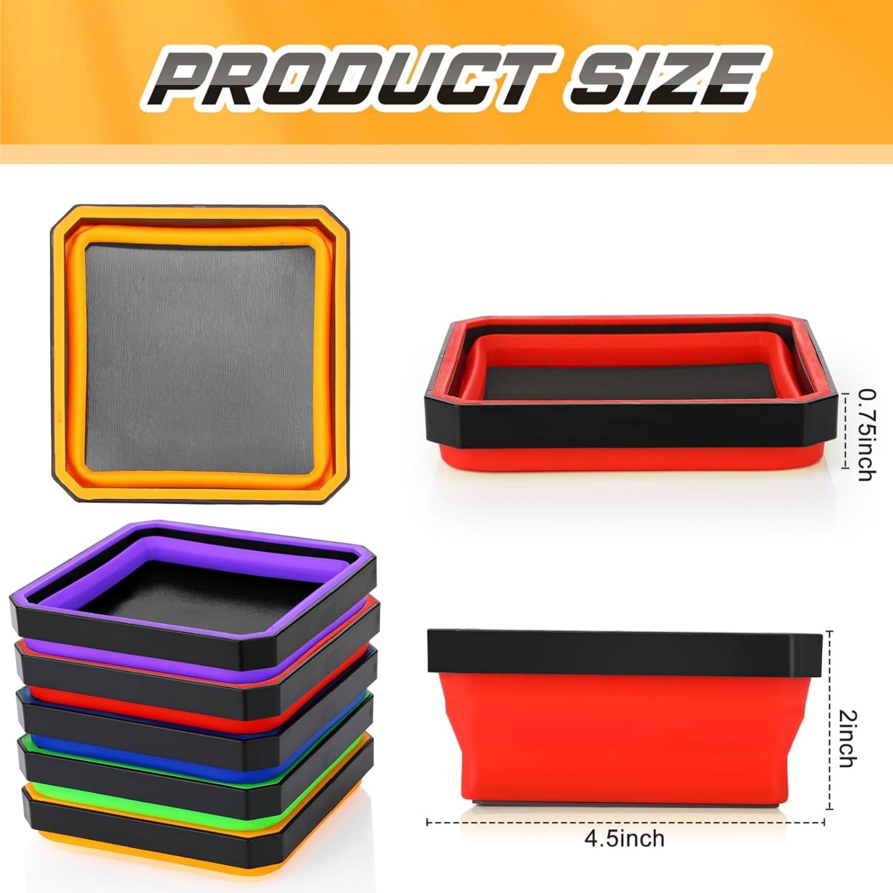 Collapsible Portable Magnetic Tool Tray 2