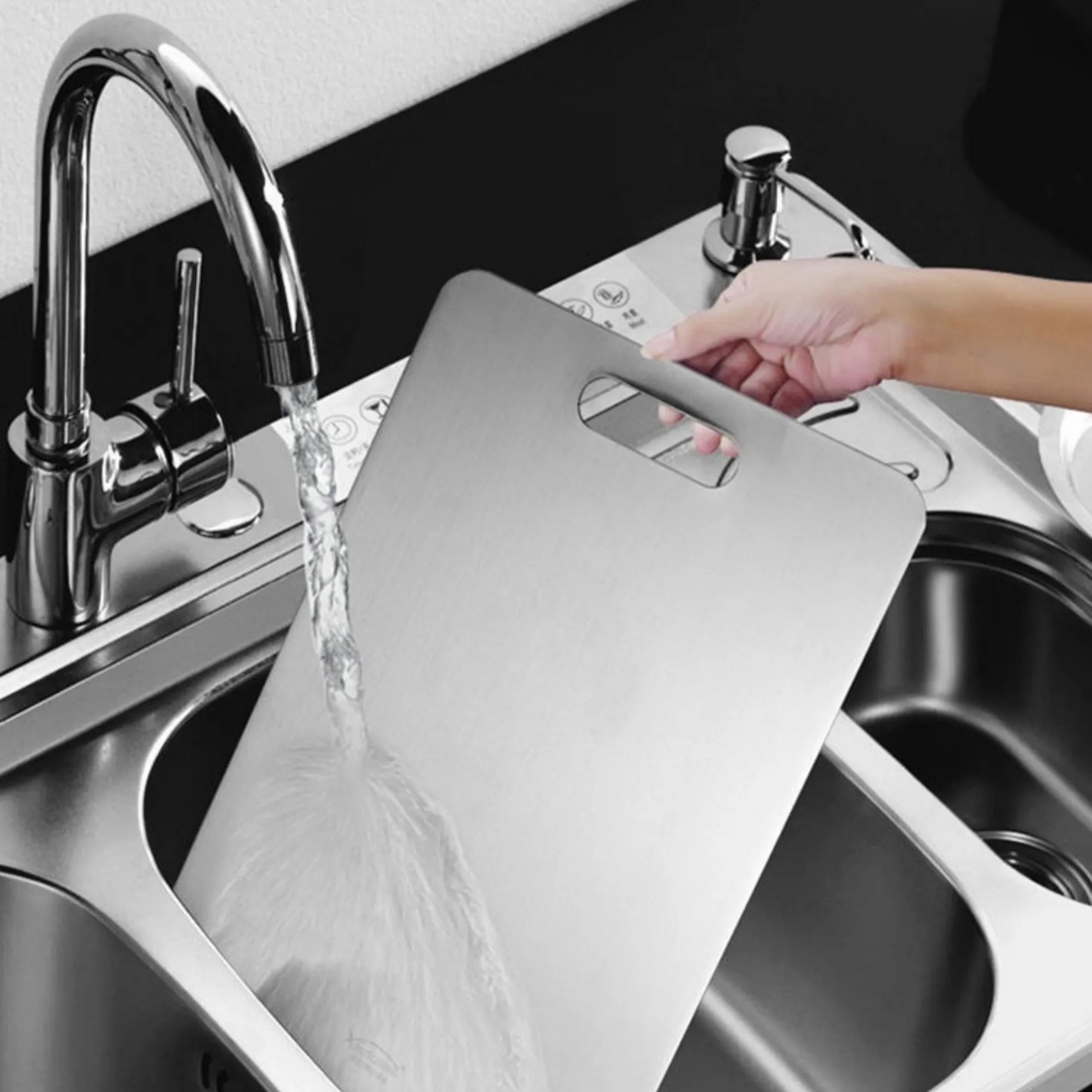 Stainless Steel Double-Sided Cutting Board 2