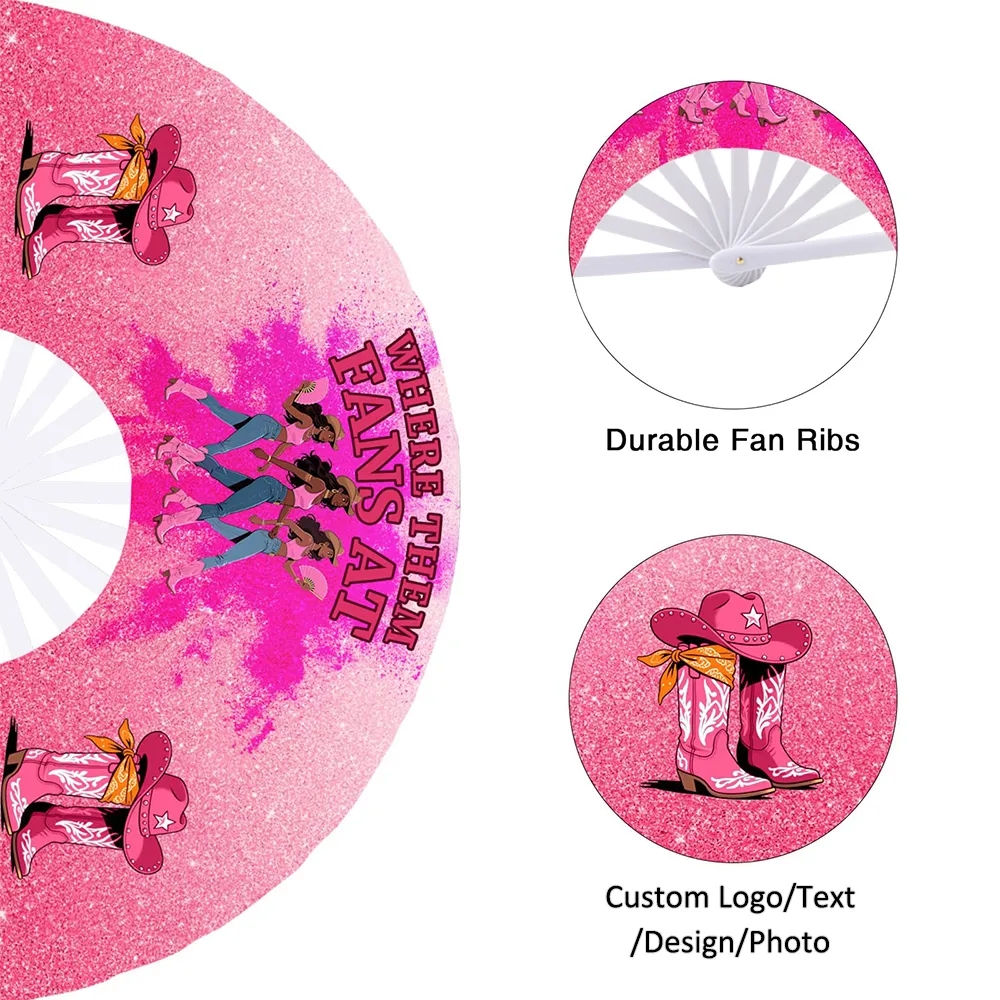 Clack Boots on the Ground Hand Fan for Line Dancing Folding 8