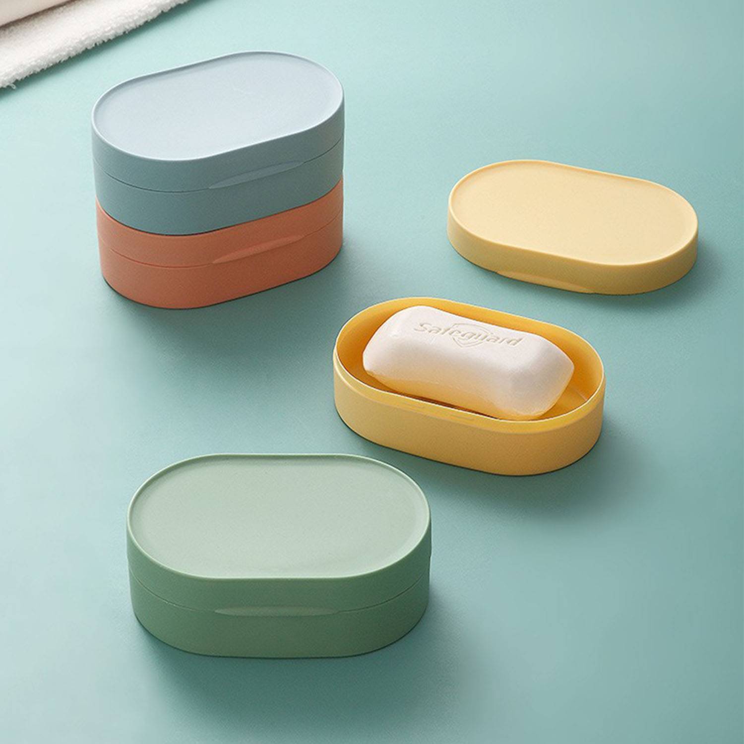 Simple portable soap box waterproof with lid 4