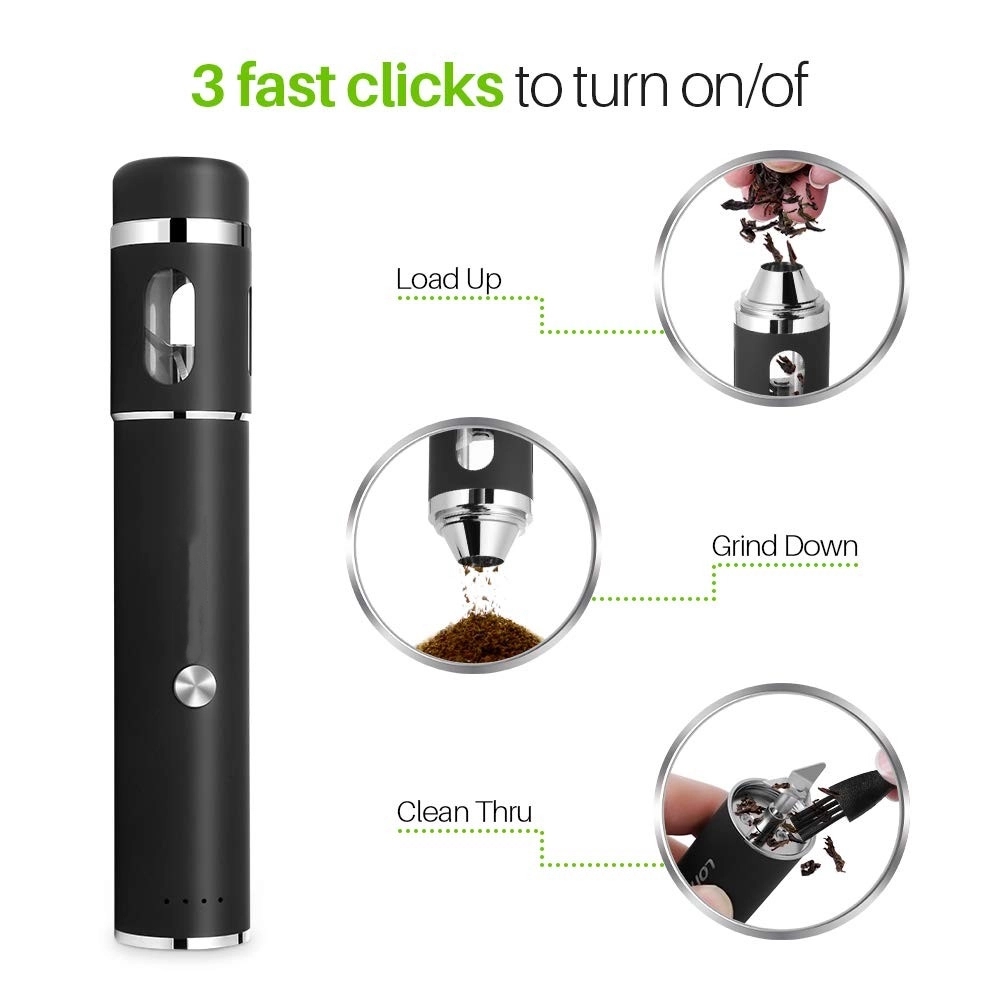 Rechargeable Electric Herb Grinder With Dispenser Window 3