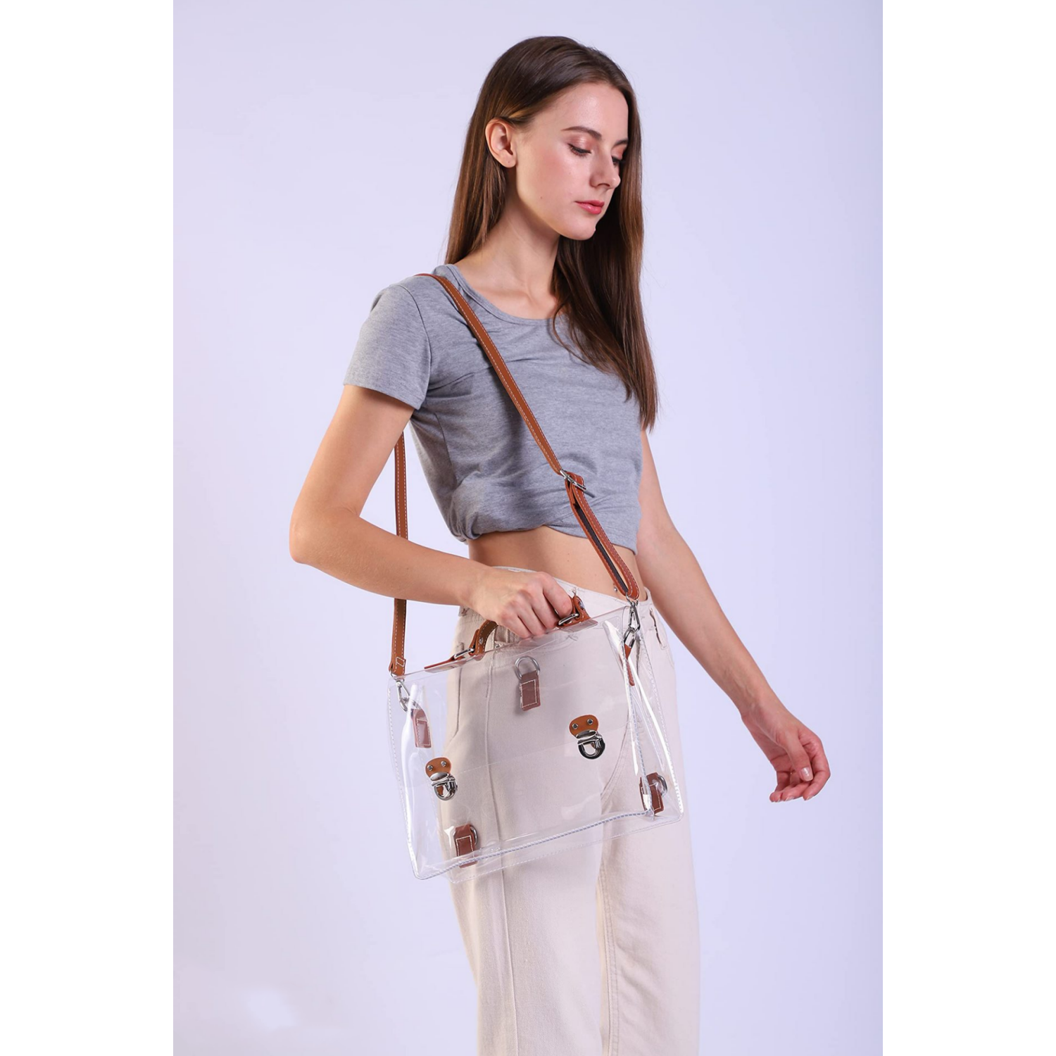 Multi Functional Waterproof Transparent Women's Backpack 7