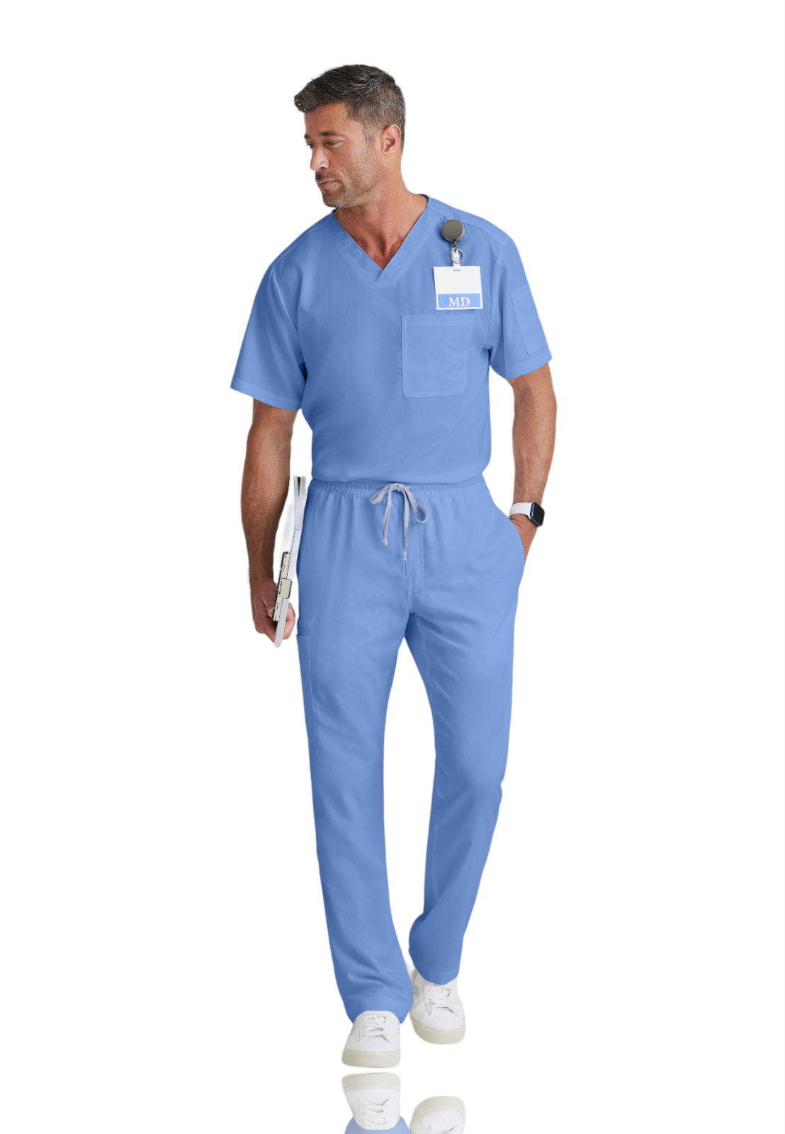 Grey's Anatomy Classic - Men's Two-Pocket V-Neck Evan Scrub Top 26