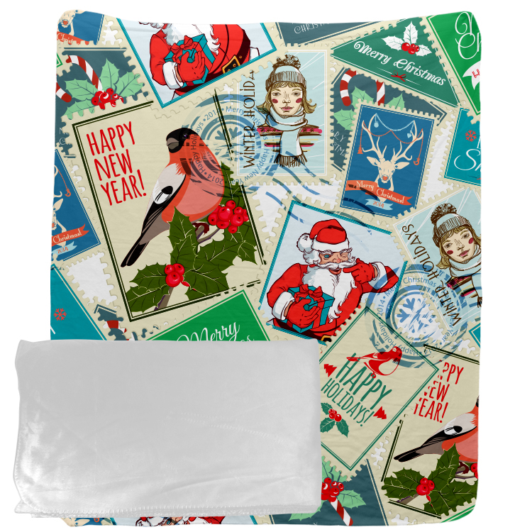 Micro-Mink/Sherpa Plush Full Color Blanket 1