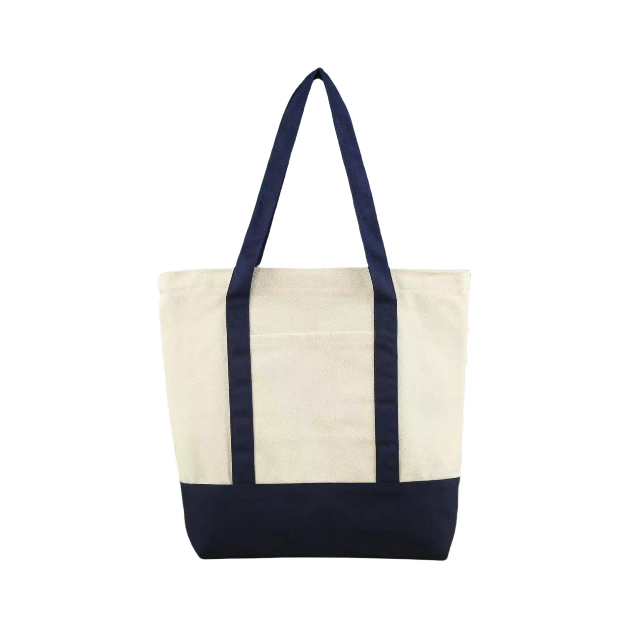 Canvas Tote Bag With An External Pocket, custom tote bag with logo imprint 3