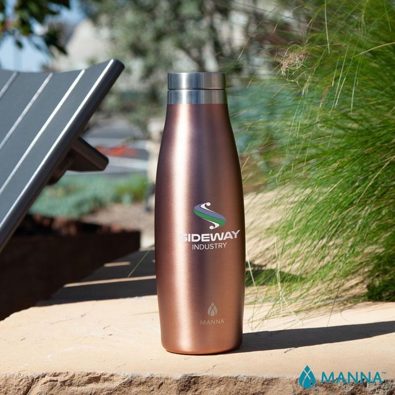Manna™ 18 oz. Oasis Stainless Steel Water Bottle w/ Marble Lid 6