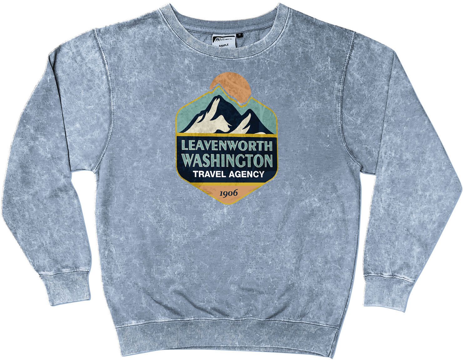 ACID WASHED CREW NECK SWEATSHIRT - SCREEN 16