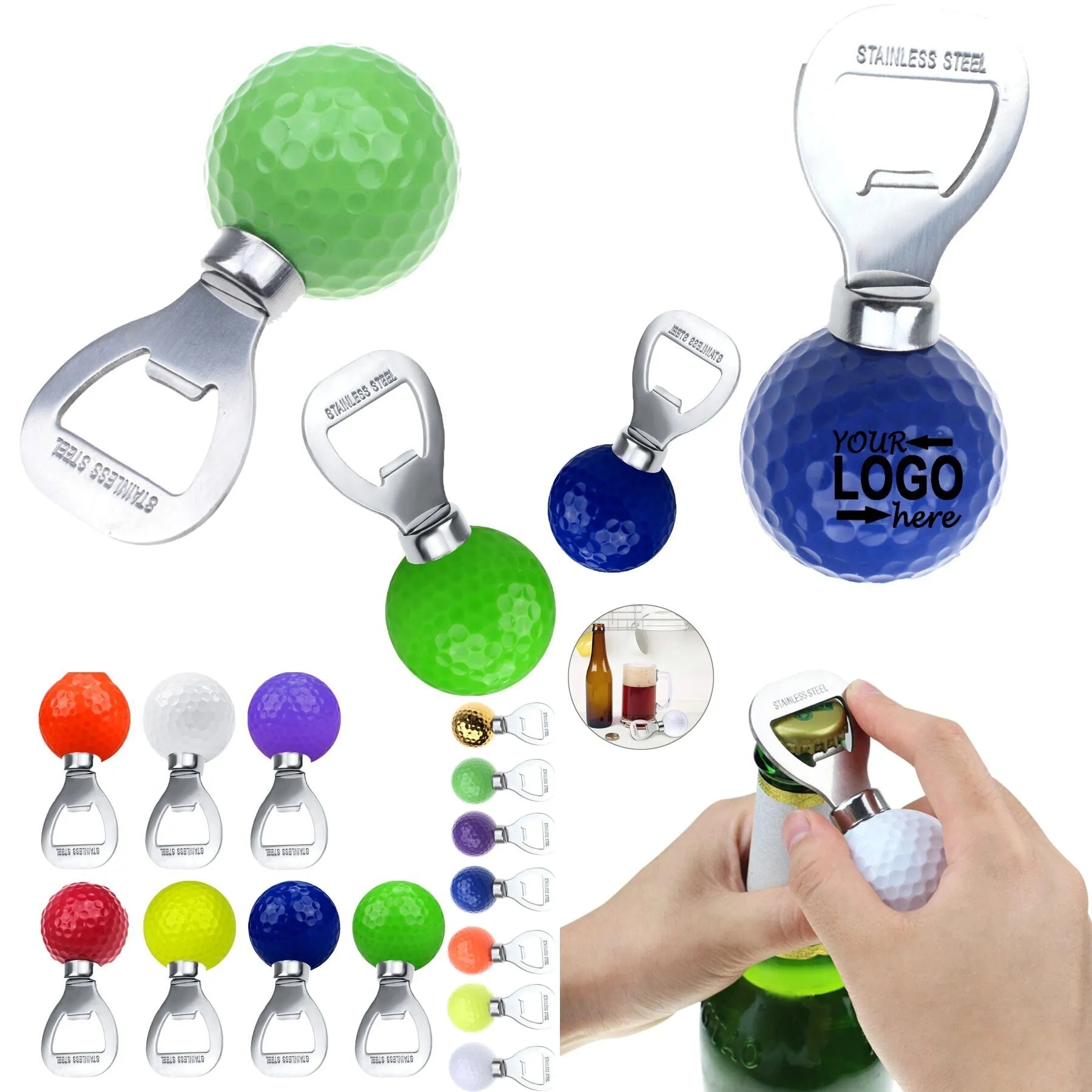 Stainless Steel Golf Beer Opener 6