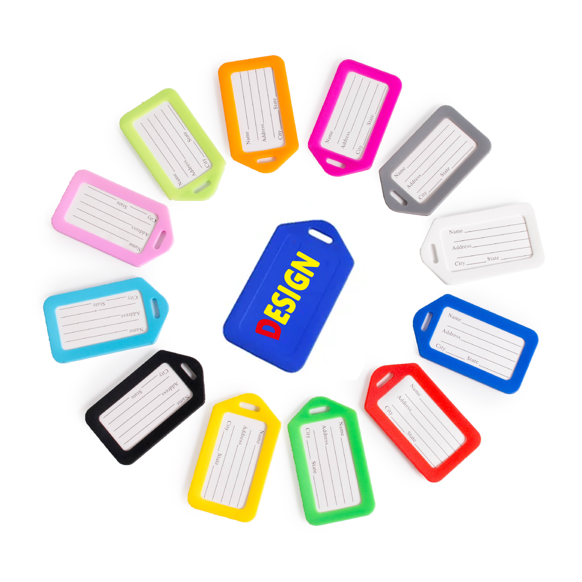 Plastic Luggage Tag with Lanyard 2