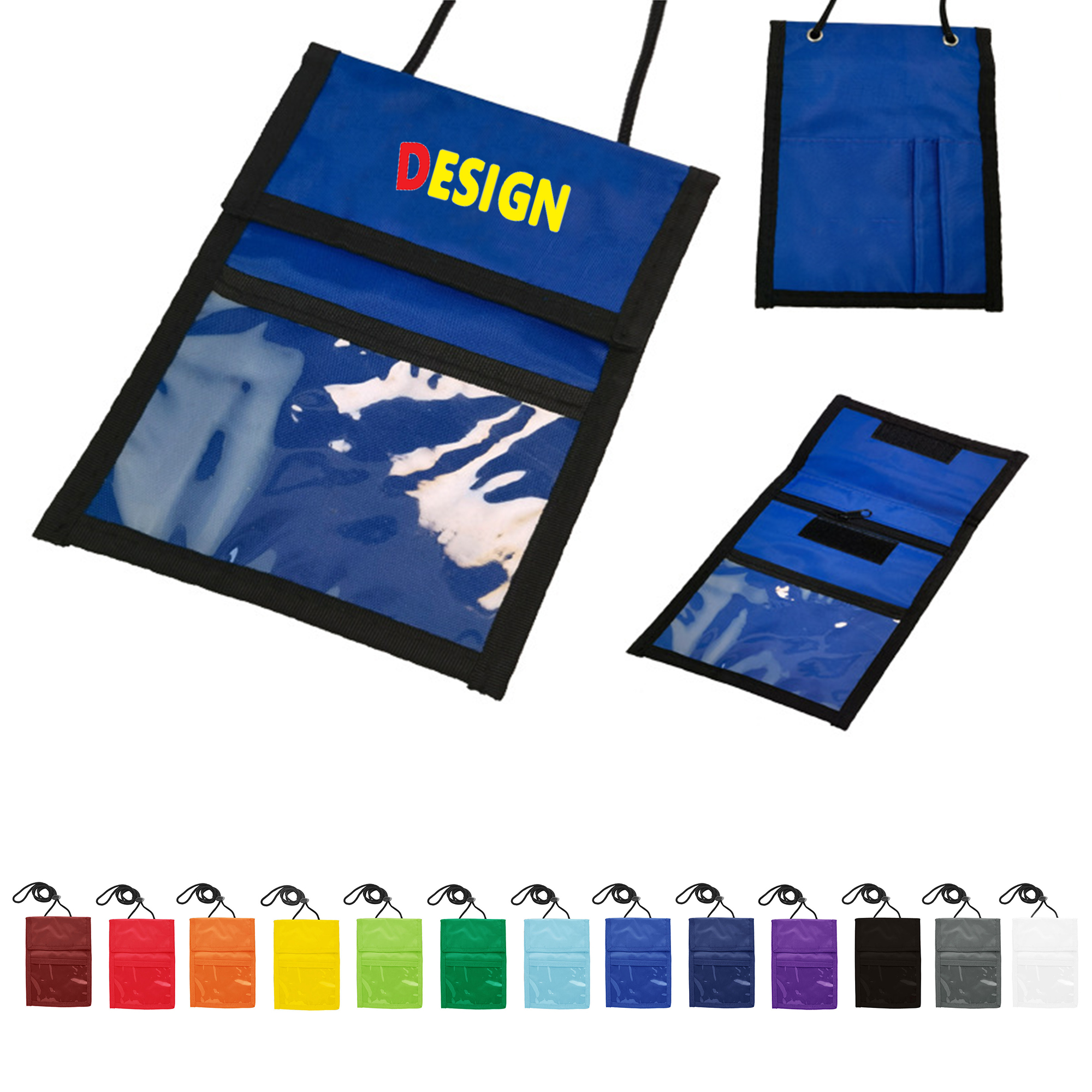 Multi-Pocket Nylon Credential Wallet Badge Holder 1