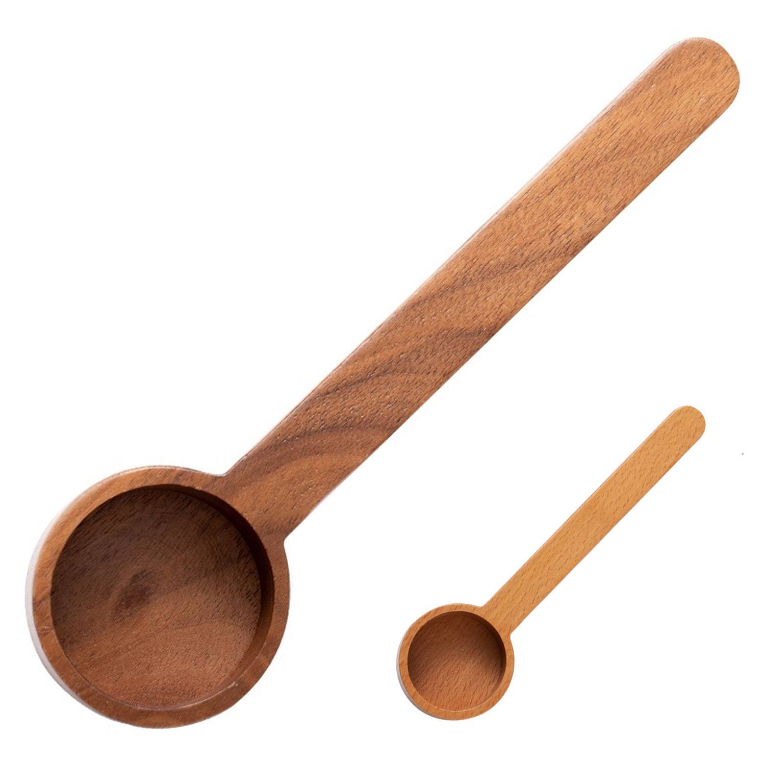 Beech Wood Long Handle Coffee Scoop, custom kitchen gadget with logo imprint 6