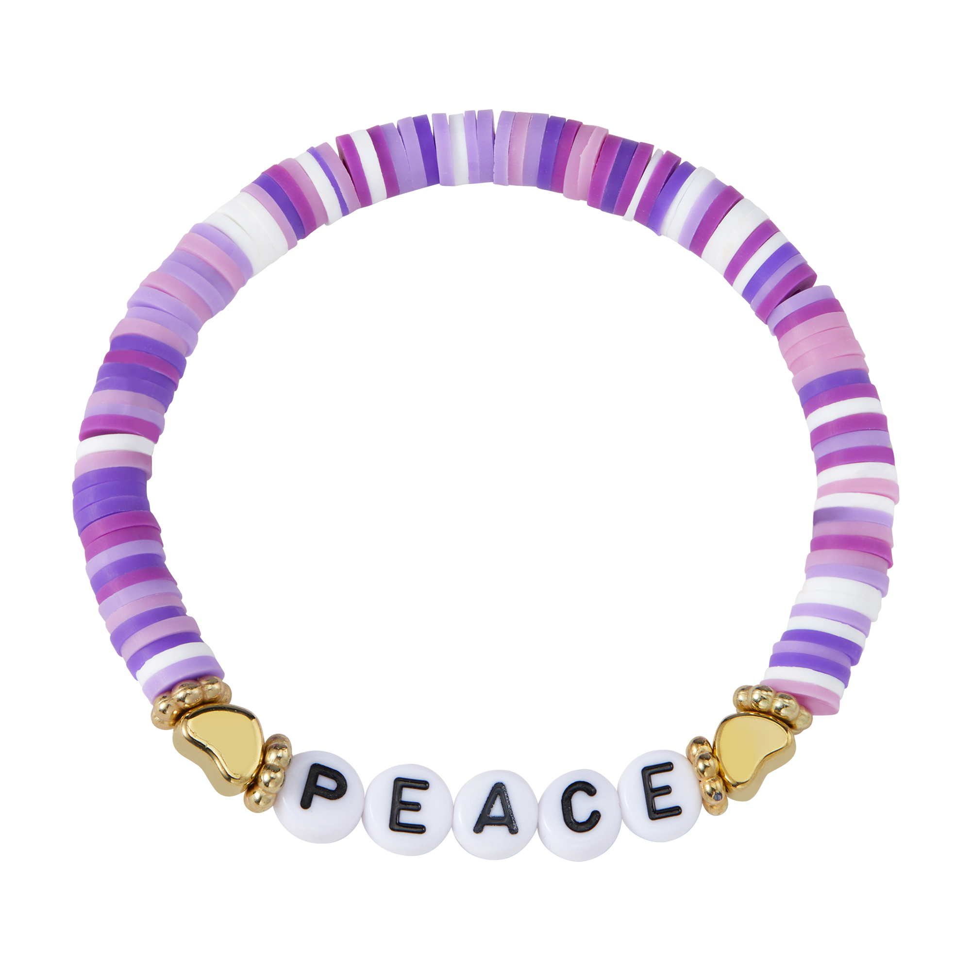 Handmade Bohemian Stackable Letter Beaded Soft Clay Bracelet 17