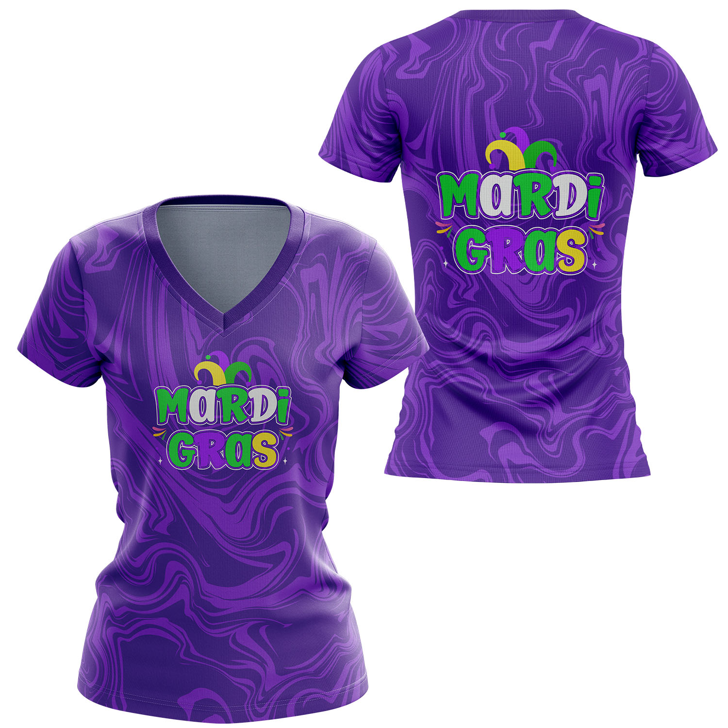 Women 150 GSM Jacquard Mesh Performance Short Sleeve Sublimation V-Neck T-shirt 1